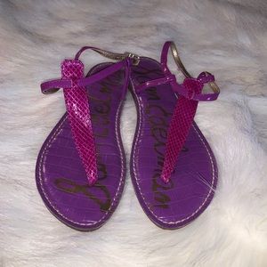Sam Edelman Gigi sandals in purple snakeskin